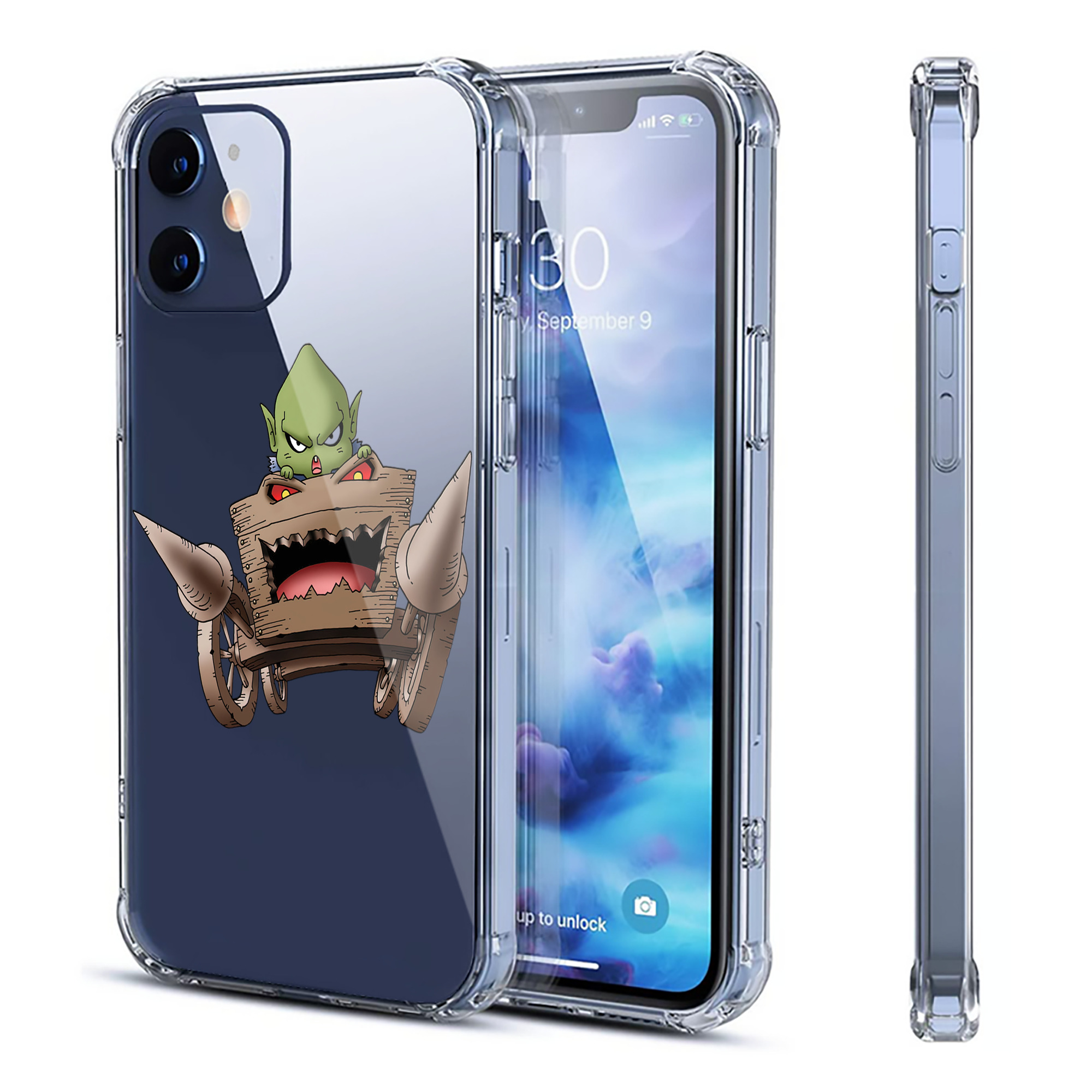 （画像用） ドラゴンクエスト Doragon Kuesuto Dragon Quest 【iPhone 12シリーズ対応】透明スマホケース（クリアソフトケース）